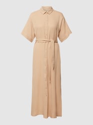 Overhemdjurk met strikceintuur, model 'NATALI' van Vero Moda Wit - 45