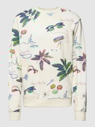 Sweatshirt mit Allover-Muster von Scotch & Soda Weiß - 27