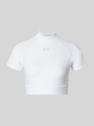 Cropped T-shirt z logo i stójką od Under Armour - 28