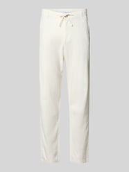 Spodnie w kroju slim fit z mieszanki bawełny i lnu model 'BRODY' od Selected Homme - 9
