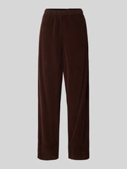 Stoffen broek met elastische band, model 'PADOW' van American Vintage Bruin - 14