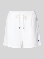Szorty lniane z troczkiem w pasie w kroju regular fit od Polo Ralph Lauren - 39