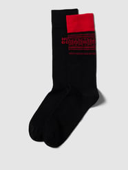 Socken mit Label-Detail im 2er-Pack von HUGO Schwarz - 28