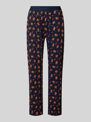 Relaxed fit pyjamabroek met elastische band met statement van Christian Berg Men Bruin - 16