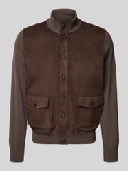 Veloursjacke mit Stehkragen und Knopfleiste von Gran Sasso - 20