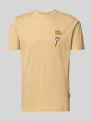 Regular fit T-shirt met statement-stitching Model 'Kameron' van Blend Beige - 30