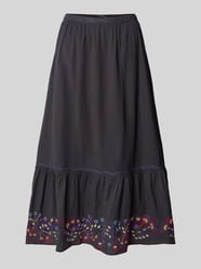 Spódnica midi o linii A z mieszanki bawełny i lnu od Scotch & Soda - 12