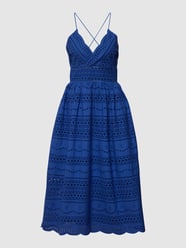 Midikleid mit Lochmuster von Tommy Hilfiger Blau - 47