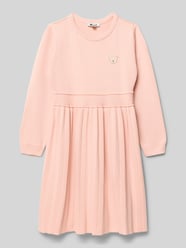 Strickkleid mit Motiv-Stitching von Steiff Pink - 3