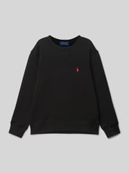 Sweatshirt mit Logo-Stitching von Polo Ralph Lauren Teens Schwarz - 46