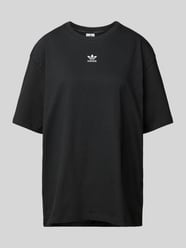 Oversized T-Shirt mit Logo-Stitching von adidas Originals Schwarz - 12