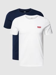 Slim fit T-shirt met labelprint in een set van 2 stuks van Levi's® Wit - 41