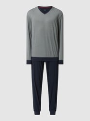 Pyjama aus Baumwolle  von bugatti Blau - 4