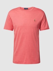 T-shirt met logostitching van Polo Ralph Lauren Rood - 42