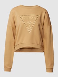 Bluza z nadrukiem z logo od Guess Beżowy - 35