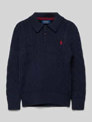 Strickpullover mit Polokragen von Polo Ralph Lauren Teens Blau - 31