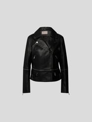 Lederjacke mit Reißverschluss von Christopher Kane Schwarz - 9