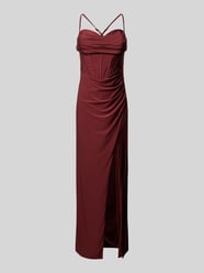 Abendkleid mit Herz-Ausschnitt von V.M. Rot - 10