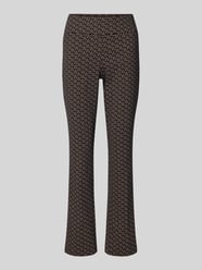 Spodnie materiałowe o rozkloszowanym kroju z elastycznym pasem model ‘Ina’ od STEHMANN - 2