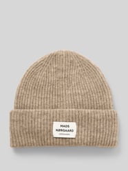 Beanie van scheerwolmix, model 'Tosca Anju' van MADS NØRGAARD Beige - 34