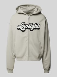 Sweatjacke mit Label-Badge Modell 'TRENDY' von Low Lights Studios Grau - 2