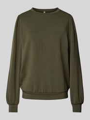 Sweatshirt met ruches, model 'Banu' van Soyaconcept Groen - 14