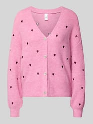 Kardigan w kroju regular fit z domieszką wełny Escorial model 'Fleur' od YAS - 22