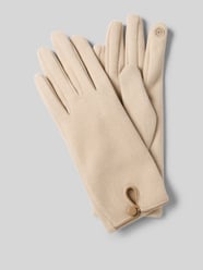Regular fit handschoenen met knoopsluiting van EEM Beige - 21