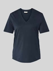 T-Shirt mit V-Ausschnitt von FREE/QUENT Blau - 21