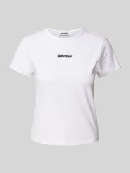 T-shirt z nadrukiem z logo od REVIEW - 8