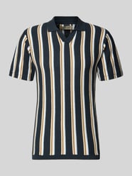 slim fit poloshirt met V-hals model 'AMOS' van Blend - 42