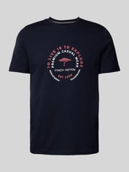 T-Shirt mit Label-Print von Fynch-Hatton Blau - 21