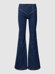 Low Rise Flared Jeans von Review Blau - 30