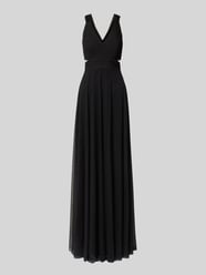 Abendkleid mit gelegten Falten von TROYDEN COLLECTION Schwarz - 18