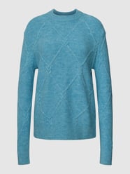 Gebreide pullover met structuurmotief van Christian Berg Woman Blauw / turquoise - 7