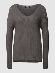 Strickpullover in Ripp-Optik Modell 'TRACY' von Only Grau - 48