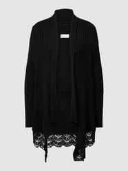 Cardigan aus Viskose-Mix mit Häkelspitze von Apricot Schwarz - 7