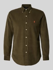 Custom fit vrijetijdsoverhemd met logostitching van Polo Ralph Lauren Groen - 36