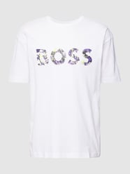 T-Shirt mit Logo-Print Modell 'Lotus' von BOSS Green Weiß - 23