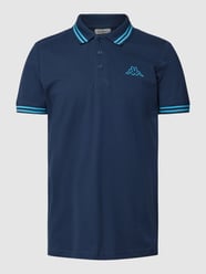 Poloshirt met labelstitching, model 'ALEOT' van Kappa Blauw / turquoise - 44