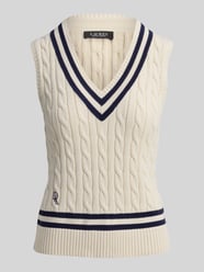 Bezrękawnik o kroju regular fit z czystej bawełny od Lauren Ralph Lauren - 25