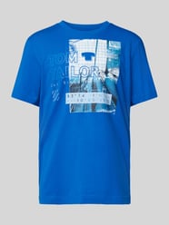 T-Shirt mit Label-Print von Tom Tailor Blau - 7