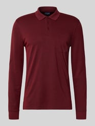 Regular fit poloshirt in design met lange mouwen van Christian Berg Men Bordeaux - 19