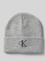 Czapka beanie z szerokim brzegiem i wyhaftowanym logo od Calvin Klein Jeans - 34