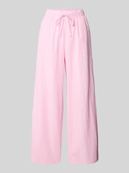 Regular fit wijde broek met all-over motief, model 'AUGUSTA' van Only Fuchsia - 38