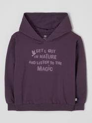 Hoodie met tekstborduursel  van Basefield Paars - 29