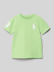 T-Shirt mit Logo-Stitching von Polo Ralph Lauren Kids Grün - 12