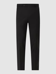Smokingbroek van een mix van wol en mohair  van Wilvorst Zwart - 19