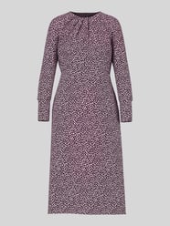Getailleerde maxi-jurk van viscosemix van Marc Cain Bordeaux - 40