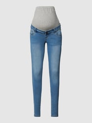Umstands-Jeans mit elastischem Bauchband von Mamalicious Blau - 15
